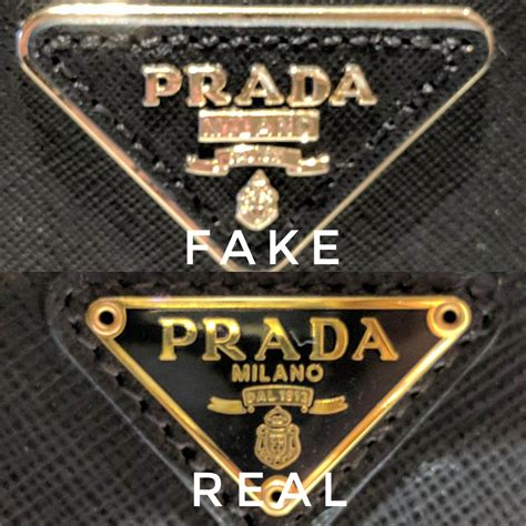 authentic prada logo vs fake|prada real or fake.